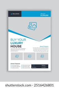 Immobilien Moderne Flyer Template Design, Business Flyer Template Layout, Haus Verkauf Werbebanner