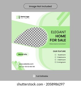 Real Estate Modern House Property Selling Instagram Post or Squire Banner Premium
