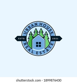 Real Estate Modern Line Art Logo Vector Illustration Design. Simple Modern Minimalist House Logo Template Design. Creative Real Estate or Property Illustration Logo Concept.