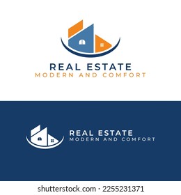 Ilustración de vectores con logotipo moderno inmobiliario