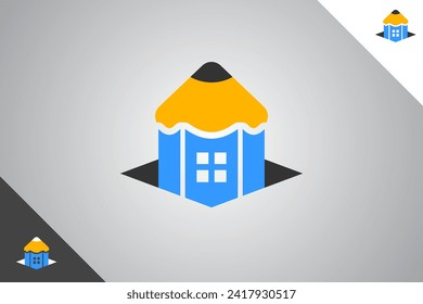Real estate modern logotype. Architect and construction symbol concept template. Perfect logo for business related to construction industry. Isolated background. Vector eps 10.