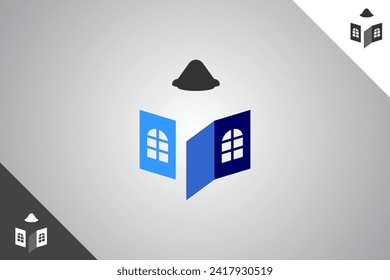 Real estate modern logotype. Architect and construction symbol concept template. Perfect logo for business related to construction industry. Isolated background. Vector eps 10.