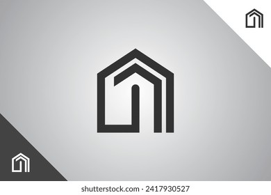 Real estate modern logotype. Architect and construction symbol concept template. Perfect logo for business related to construction industry. Isolated background. Vector eps 10.