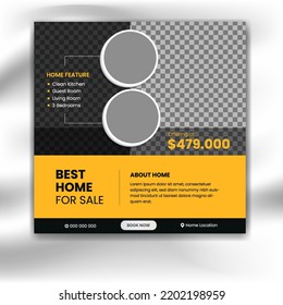 Real estate modern social media post, social media banner and web banner design