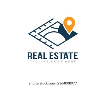 Real estate modern unique vector logo design