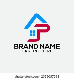 Real Estate Monogram Logo, JP Letter Design