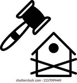 Real Estate Mortgage Act Vector Icon Design, Lawyer And Legal System Symbol, Different Fields Of Law Sign, Advocate And Attorney Stock Illustration, Foreclosure Laws Concept