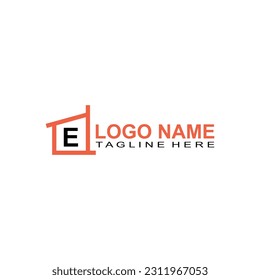 Real Estate And Mortgage E Logo Design Vector.