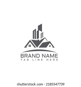 Real Estate and Mortgage logo design vector. Symbol icon of residential and Properties building