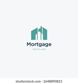 Projeto de logotipo imobiliário e hipotecário. Logotipo imobiliário design simples logotipo personalizado design vetor ilustração