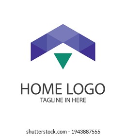 Real estate mosaic logo design template. Abstract building home symbol