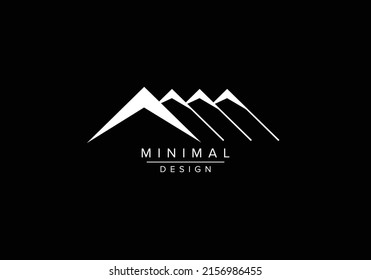 Real estate mountain line art logos and vector