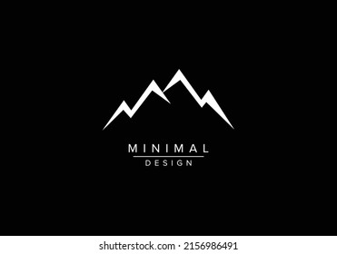 Real estate mountain line art logos and vector