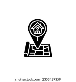 real estate navigator vector icon. real estate icon solid style. perfect use for logo, presentation, website, and more. simple modern icon design glyph style