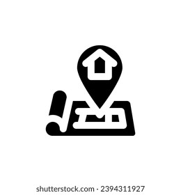 real estate navigator vector icon. real estate icon solid style. perfect use for logo, presentation, website, and more. simple modern icon design glyph style