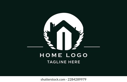 plantilla de diseño de logotipo de espacio negativo de bienes inmuebles 