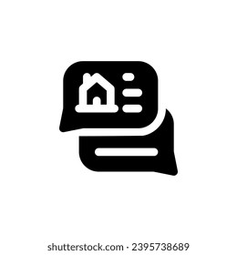 real estate negotiation vector icon. real estate icon solid style. perfect use for logo, presentation, website, and more. simple modern icon design glyph style