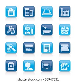 Real Estate objects and Icons - Vector Icon Set