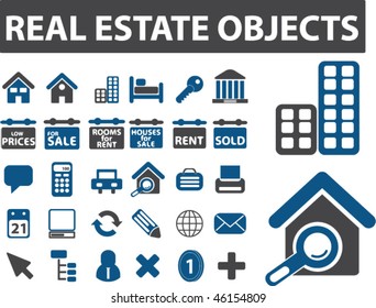 real estate objects. vector