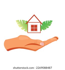 Real estate offer 2d vector isolated illustration	