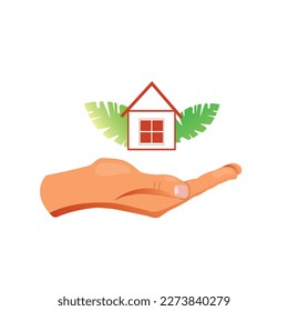 Oferta inmobiliaria 2d ilustración aislada vectorial	
