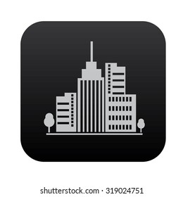 Real estate on black button blackboard,vector