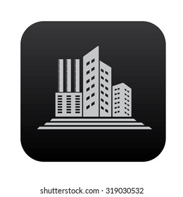 Real estate on black button blackboard,vector