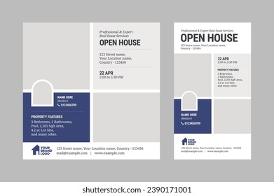 Real estate open house social media post and story template, Real Estate Services