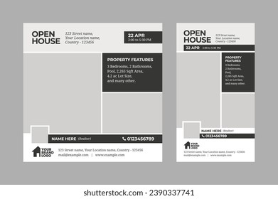 Real estate open house social media post and story template, Real Estate Services