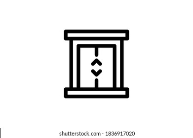 Real Estate Outline Icon - Elevator