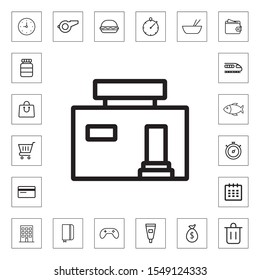 Real estate outline icon illustration isolated vector sign symbol