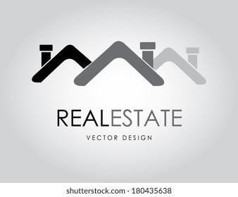 real estate over  background vector illustration 