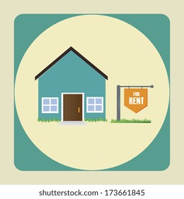 real estate over beige background vector illustration 