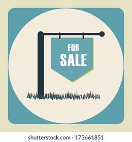 real estate over  beige background vector illustration 