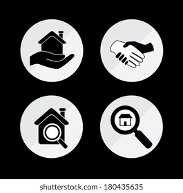 real estate over black background vector illustration real estate over black background vector illustration