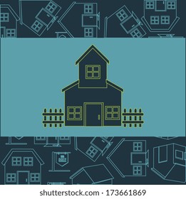 real estate over blue background vector illustration 