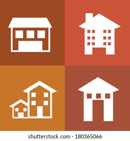 real estate over colorful background vector illustration 