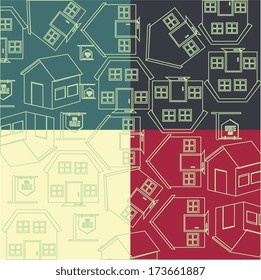 real estate over colors  background vector illustration 