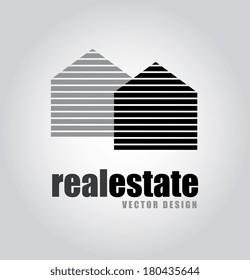 real estate over gray background vector illustration 