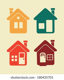 real estate over pink background vector illustration 