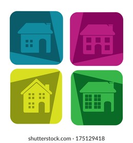 real estate over white background vector illustration 