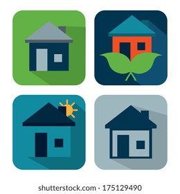 real estate over white  background vector illustration 