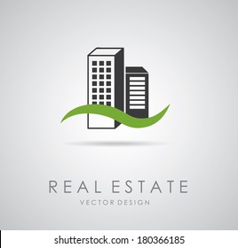 real estate over white background vector illustration 