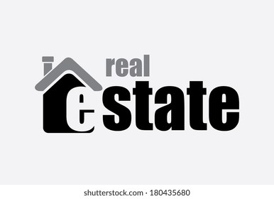 real estate over white background vector illustration 