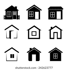 Real estate over white background, vector illustration.