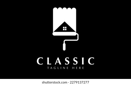 Real Estate Paint logo abstract monogram vector icon template