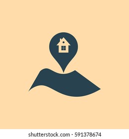 Real Estate Pin Symbol