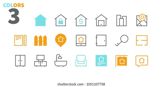 Real Estate Pixel Perfect Well-crafted Vector Thin Line Icons 48x48 Ready for 24x24 Grid for Web Graphics and Apps. Simple Minimal Pictogram Part 1-1