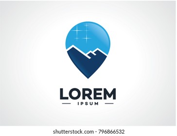 Real Estate Point Logo Template Design Vector, Emblem, Design Concept, Creative Symbol, Icon