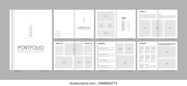 Real estate portfolio brochure or architecture portfolio brochure template